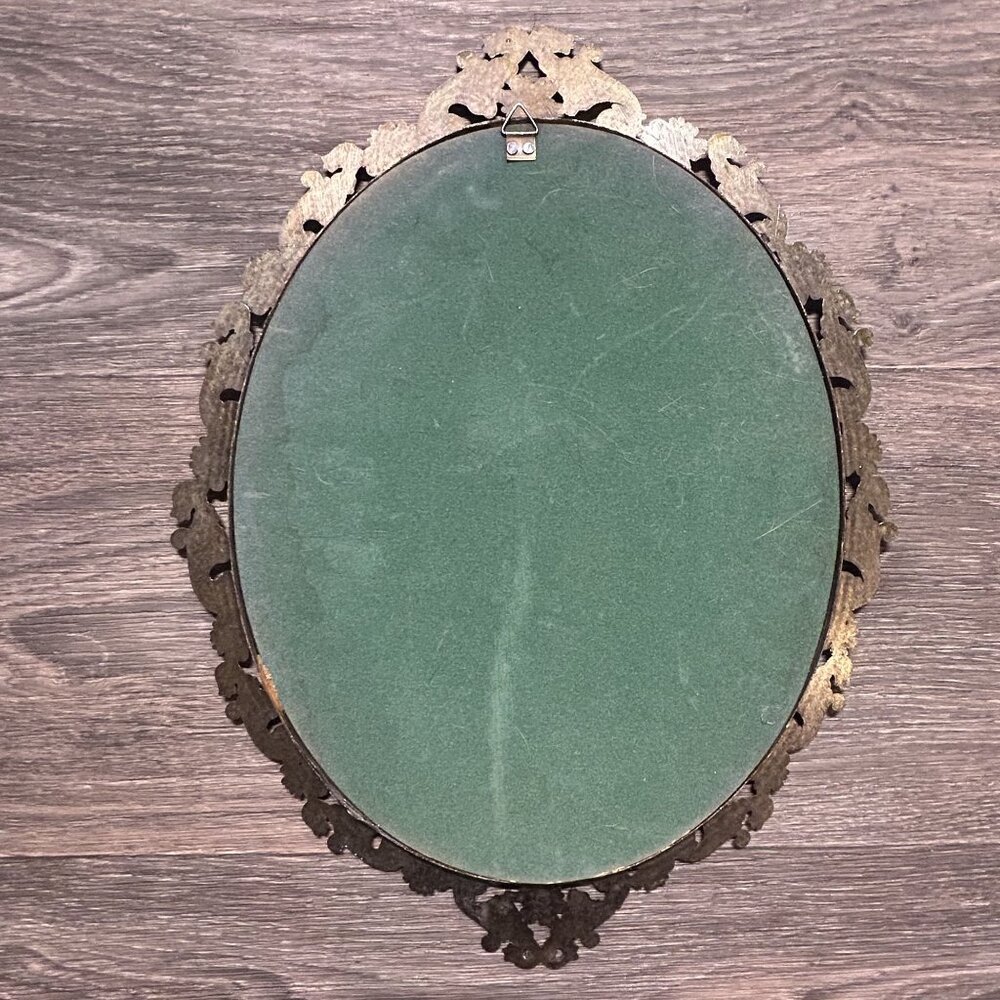 Vintage Pinkie Blue Boy Prints Ornate Oval Framed Made In Italy Glass *READ - Picture 13 of 16